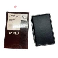Портсигар S.QUIRE. Стильный, серьёзный, металлический с иск.кожей