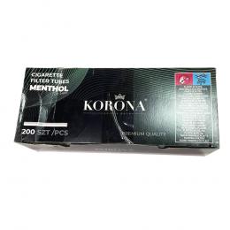 Гильзы для табака "KORONA" (Корона) Menthol 8/24мм (200)