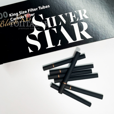 Гильзы для табака "SILVER STAR King Size Carbon 84/24/8,1мм" Black XL 200