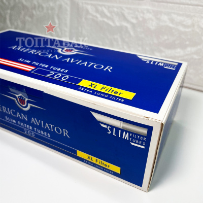 Гильзы для табака "American Aviator Slim White XL" 7/24мм (200)