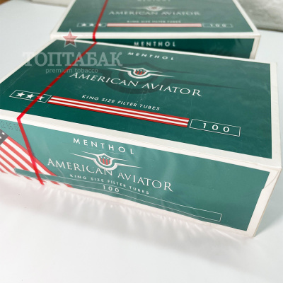 Гильзы для табака "American Aviator Menthol Filter 8.1/15мм" 100шт